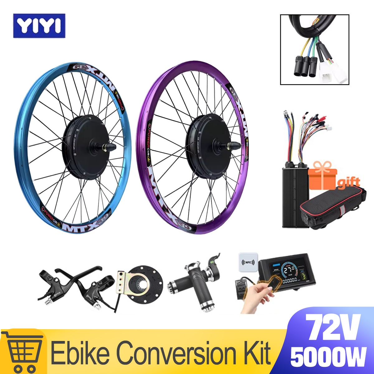Ebike Conversion Kit 72V 3000W - Novo Kit de Conversão para E-Bike