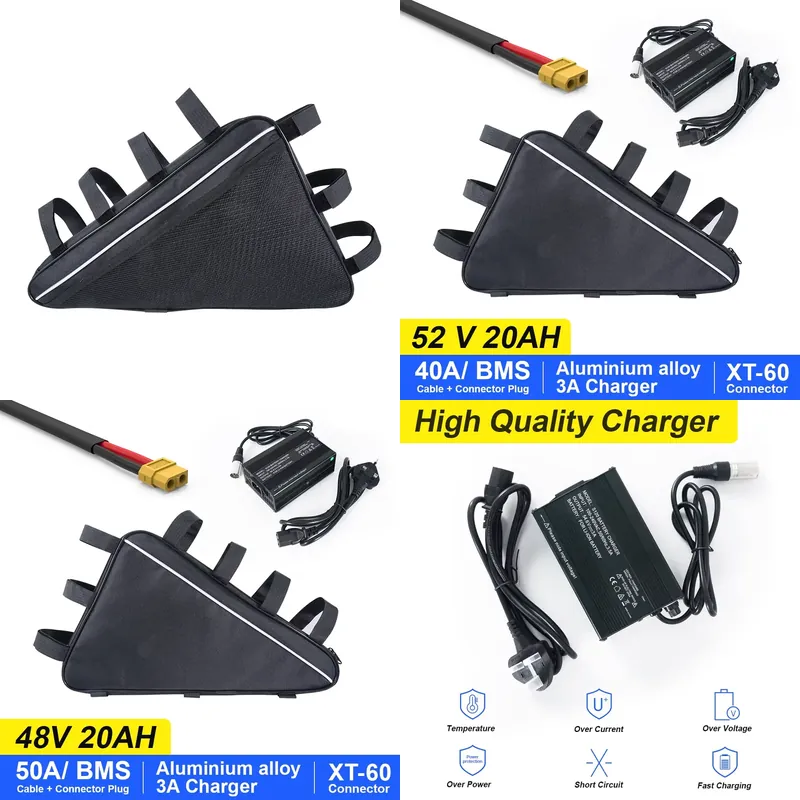 Bateria de Lítio Triangular pa - Ebike Battery 52V 20Ah Triangle Pack avaliação e preço