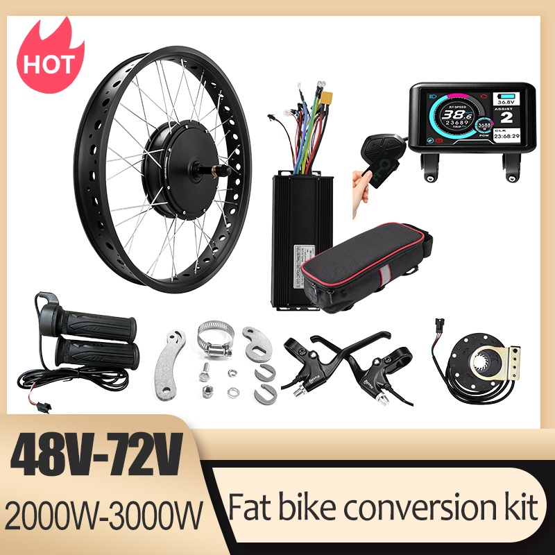 Kit de conversão para biciclet - Ebike Conversion Kit 72V 3000W avaliação e preço