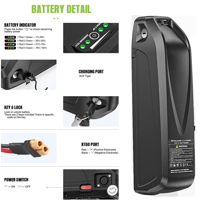 Bateria de Lítio Hailong para  - Ebike Battery 48V 20Ah Hailong avaliação e preço