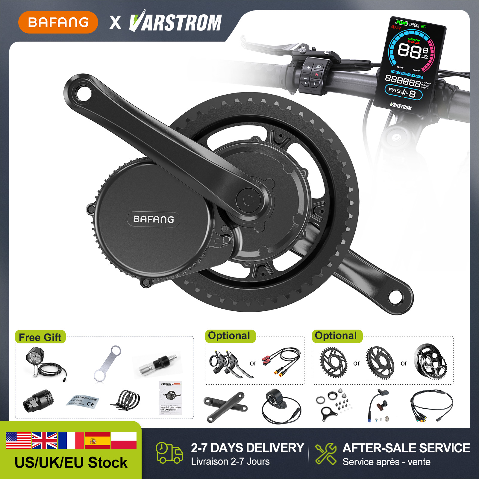 [Estoque nos EUA] Novo Kit de  - Bafang Bbs02B 48V 750W Mid Drive Kit avaliação e preço